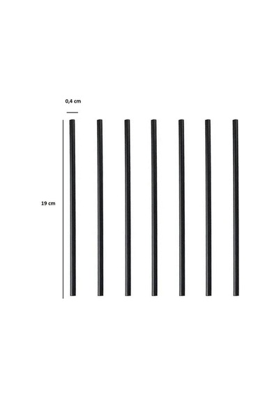 Selanikli Kıl Pipet Çap : 4 Mm Boy : 19 Cm Paket : 30'Lü Siyah İnce Pipet