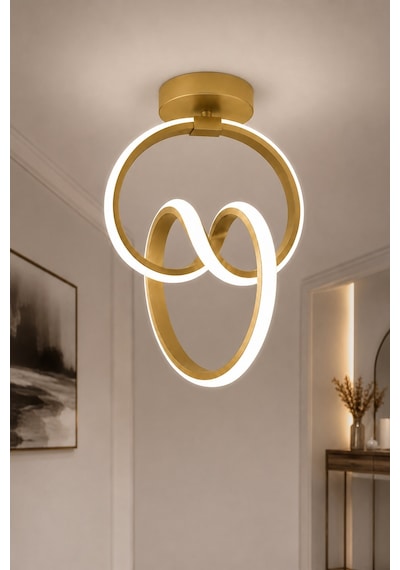 Evora Led Plafonyer Avize Beyaz Işık Eskitme