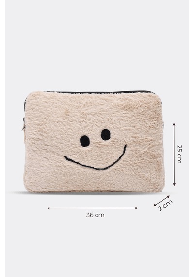 Mussen Smile Laptop Kılıfı 13" & 14" İnç Uyumlu Bej