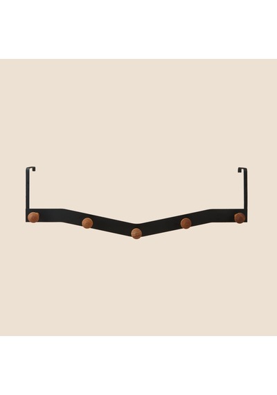 Living 5'li Kapı Arkası Askı - Siyah - 50x14x5 Cm Çok Renkli