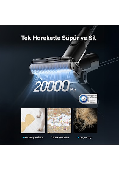 Roborock F25 ACE Islak Kuru Akıllı Dikey Şarjlı Süpürge