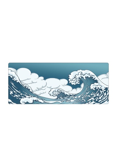 Porge Gamer Mouse Pad 70x30 Mouse Pad Xl Büyük Oyuncu Mousepad Blue Wave, 70x30 Cm 3mm Kalınlık Sku: Zeusb0cg2hscyj