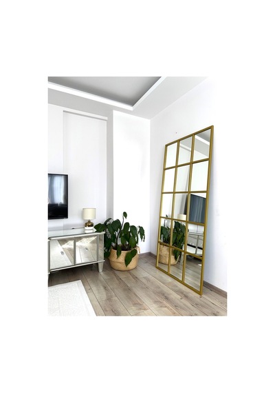 Effe Gold Metal Çerçeveli 5/3 Model 180x80 Cm Dekoratif Ayna