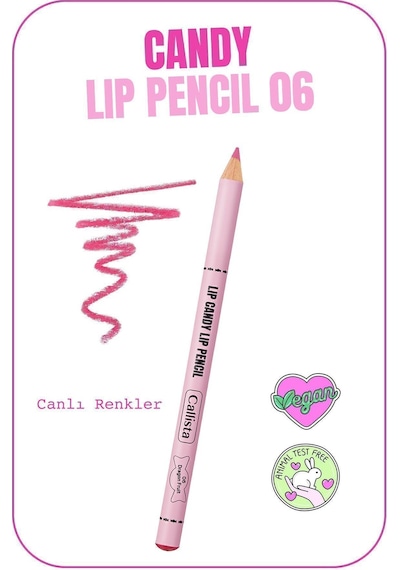 Callista Lip Candy Lip Pencil Dudak Kalemi 06 Dragon Fruit - Pembe