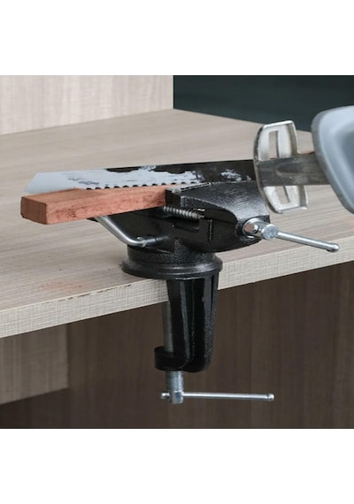 Steiner 60mm Dövme Çelik 360 Derece Döerli Sabit Masa Tezgah Meng