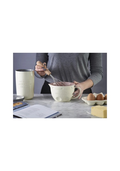 Innovative Kitchen 1 L Stoneware Measuring Jug -ölçü Kabı Karıştırma Kasesi Krem