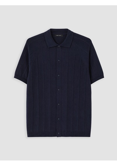 Lcw Vision Lacivert Regular Fit Erkek Triko Gömlek