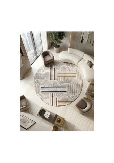 Kaymaz Tabanlı Halı Kesme Yolluk Salon Koridor Mutfak Yatak Odası Halısı Daire 3012 Multi Çok Renkli