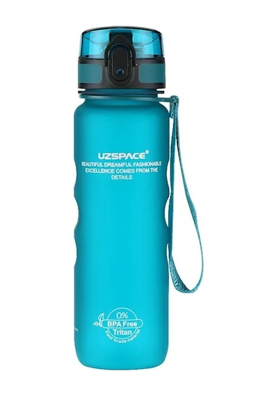 Uzspace 500 Ml Tutma Destekli Soft-Touch Tritan Su Matarası Turkuaz 1215