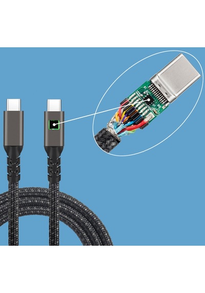 Hızlı Şarj Ve Yüksek Hızlı Veri Aktarımı 100w Pd Şarj Ve 20gbps Data İki Ucu Type-c Kablosu 3metre
