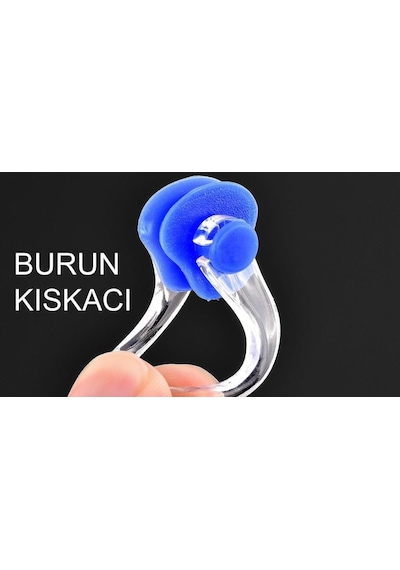 Kulak Burun Tıkayıcı Havuz Deniz Seti Yüzerken Su Kaçmaması İçin Çok Renkli