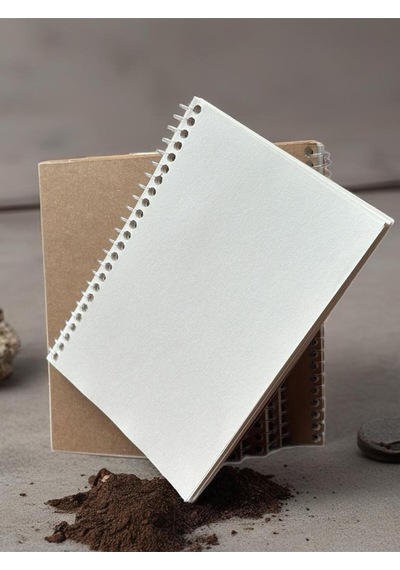 Çizgisiz Defter 14,8x21cm Göz Yormayan Geri Dönüşüm Kağıtlı 70 Yaprak / 140 Sayfa
