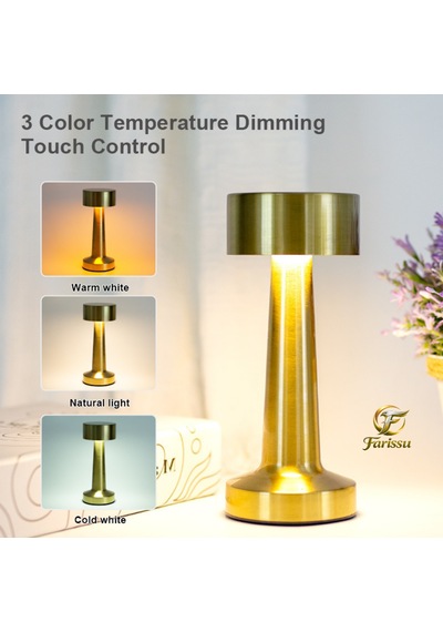 Or511 Dokunmatik Şarjlı Masa Lambası 3 Işık Modlu, Dimmerli, Usb Şarjlı Led Masa Ve Gece Lambası Çok Renkli