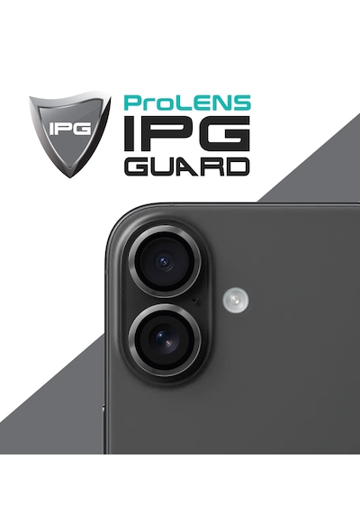 Apple Uyumlu iPhone 16 / 16 Plus İçin Ipg Kamera Lens Koruyucu - Uzay Gri