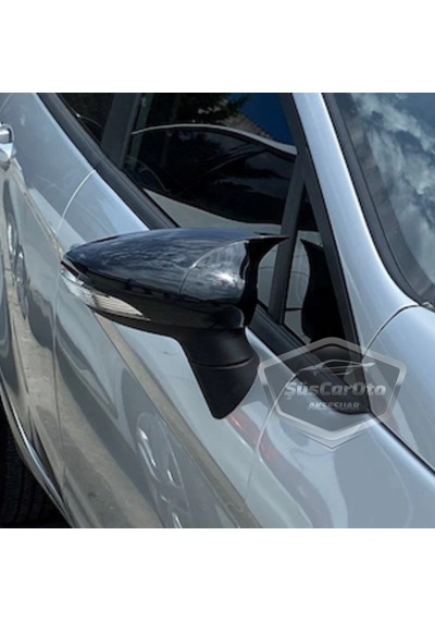 ŞüsCarOto Ford Fiesta 2008-2017 Batman Yarasa Ayna Kapağı Piano Black ABS Plastik (00)