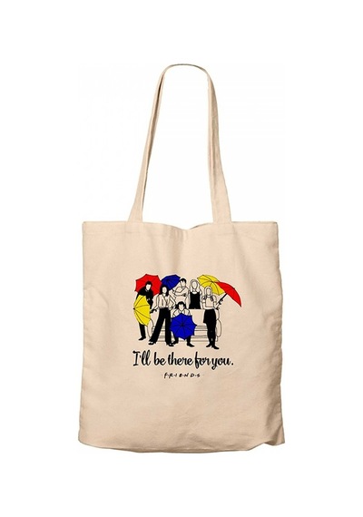 Friends I Will Be There For You Krem Kanvas Bez Çanta Krem