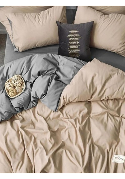 Çift Kişilik Nevresim Takımı Krem 200 X 220 Cm - 6107890123451 Krem