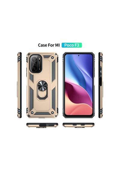Xiaomi Poco F3 Kılıf Sofya Yüzüklü Silikon Kapak