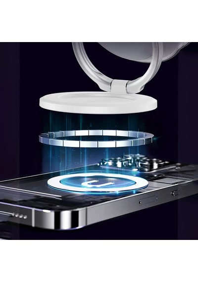 Araç İçi Telefon Tutucu Vakum Özellikli 360 Derece Dönebilen Magnetik T28 Beyaz