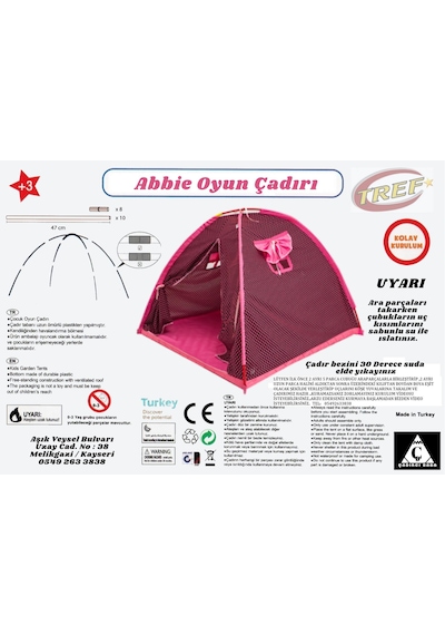 Abbie Rainbow Cocuk Oyun Cadırı Abbie 008 A.P
