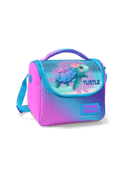 Coral High Kız Çocuk Pembe Lavanta Kaplumbağa Okul Beslenme Çantası - Thermo Yalıtımlı