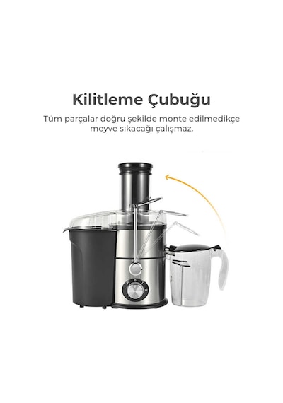 Crown CRW-1808 1000 W Katı Meyve Sıkacağı
