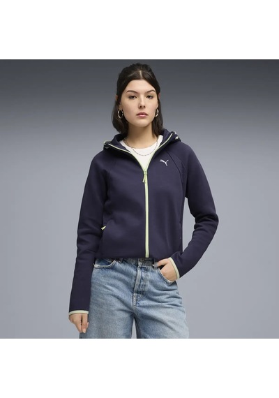 Puma Evostrıpe Full-zip Hoodie Dk Lacivert Kadın Kapüşonlu Sweatshirt