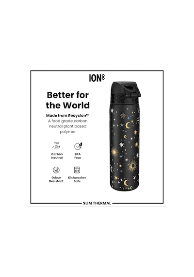 Ion8 - İnce Su Termosu - Gökyüzü - 500 Ml - Sızdırmaz Çok Renkli