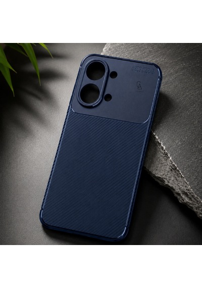 Xiaomi Poco X8 Pro Max Uyumlu Kılıf Karbon Tasarım Kamera Korumalı Silikon Telefon Kılıfı Kapak Lacivert