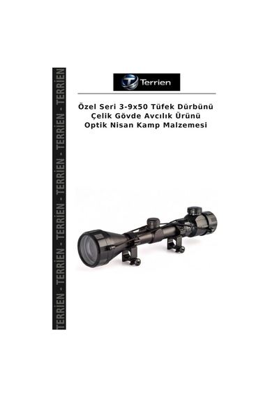Özel Seri 3-9x50 Dürbünü Çelik Gövde Avcılık Ürünü Optik Nisan Kamp Malzemesi Diğer