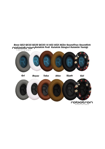 Bose Qc2 Kulaklık Pedi Qc25 Ae2 Qc2 Qc15 Qc35 Qc35Ii Süngeri Mavi - Siyah