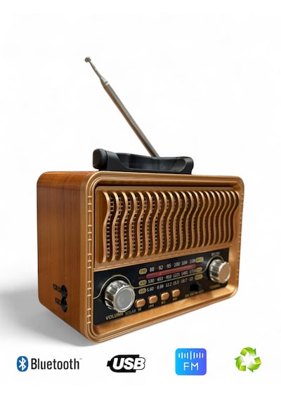 Rt-751 Nostalji Ahşap Görünüm Radyo, Trend Tasarım Nostalji Radyo
