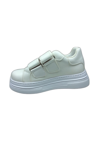Ortopedikal 1087 Kız Çocuk Beyaz Cırtlı Sneaker Spor Ayakkabı Beyaz
