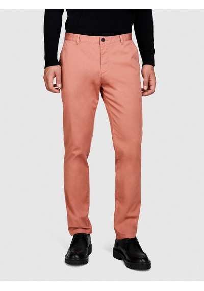 Sisley Streç Pamuklu Kemer Delikli Slim Fit Pantolon Erkek Bordo Pantolon - 324p4aıhsf021
