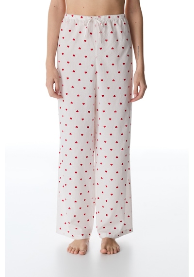 Penti Kırık Beyaz Red Hearts Pamuklu Pantolon Pijama Altı