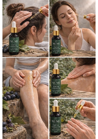 Üzüm Çekirdeği Yağı 20 Ml %100 Saf Grape Seed Oil Doğal Cilt Ve Saç Bakım Yağı