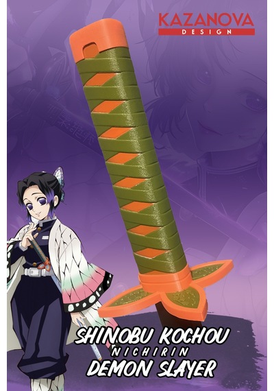 Kazanova Design Shinobu Kochou Demonslayer Anime Katlanabilir Katana 98 Cm