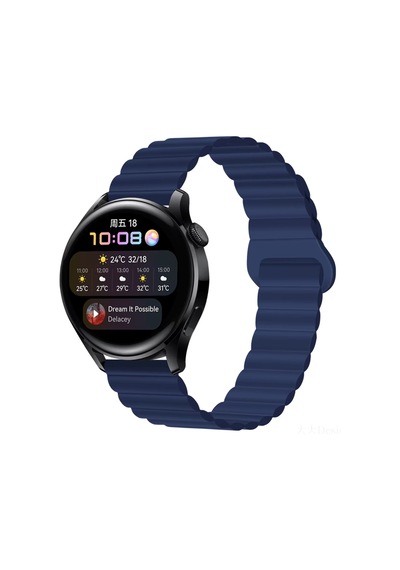 Samsung Galaxy Watch 7/6/5/4 Fe Uyumlu Mıknatıslı Silikon Kordon 40-47mm Çift Renkli