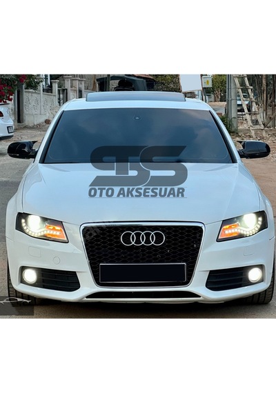 Audi A4 B8 2009 ve arası2014 Yarasa Ayna Kapağı Piano Black Abs Plastik Batman (01)