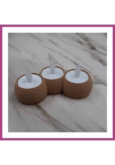 Gees Global Modern Tealight Mumluk Led Mum Tutucu Dekoratif Işıklı Mumluk Gbzs Çok Renkli