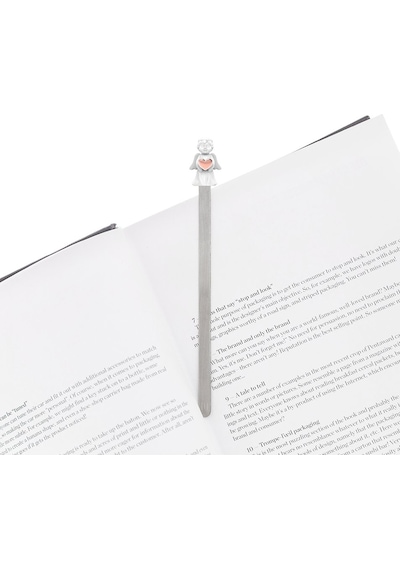 Metalmorphose Melek & Rose Gold Kalp Kitap Ayracı