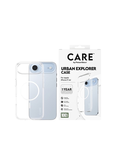 Care By Panzerglass Flagship Apple Uyumlu iPhone Air Transparent Urban Explorer Beyaz Magsafe Kılıf