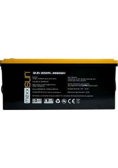 Mexxsun 12.8 Volt-200ah Lifepo4 Lityum Akü