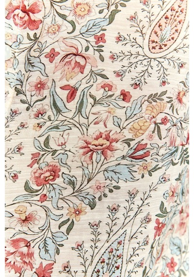 Şal Desen Kolu Katlamalı Gömlek - Pembe-137235 Pembe