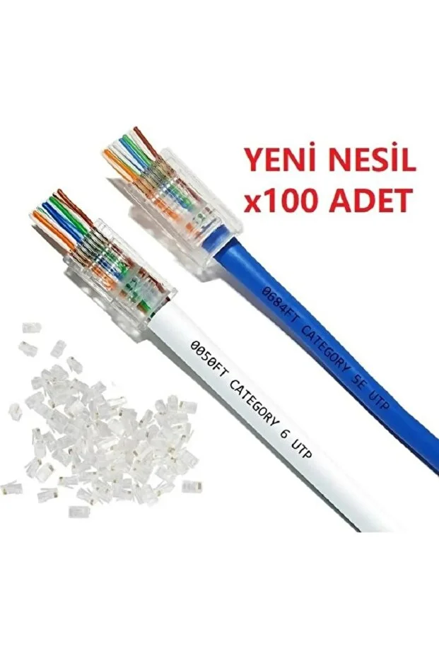 Yeni Nesil Pense Cat7/6a/cat6 + 100 Adet Cover Kılıf + 100 Adet Rj45 Jak + Kablo Soyucu 4 İn 1 Network Set