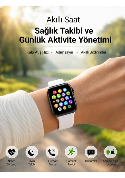 Bluetooth Telefon Görüşmesi Ve Akıllı Bildirim Özellikleriyle Günlük Hayatınızı Kolaylaştıran Akıllı Saat - Lisinya
