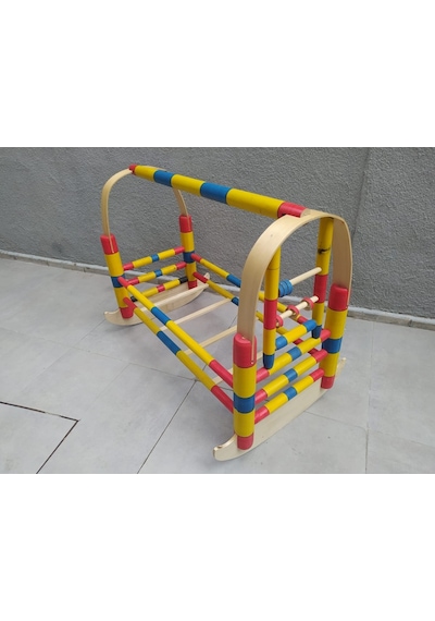 Bengimobilya Beşik Bebek Natüre Hamak El Yapım Hafif Sağlam Doğal Ağaç Demonte (486068191) Çok Renkli