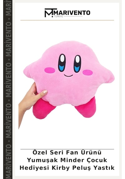 Özel Seri Fan Ürünü Yumuşak Minder Çocuk Hediyesi Kirby Peluş Yastık Çok Renkli