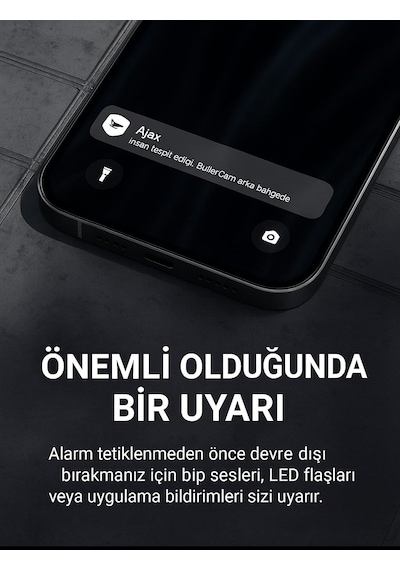 Hubkit Kablosuz Alarm Seti 2 Hareket Pır Dedektörü Keypad Dış Sirenli Siyah