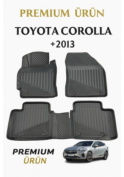 Toyota Corolla 2013+ Uyumlu 3d Oto Paspas Premium